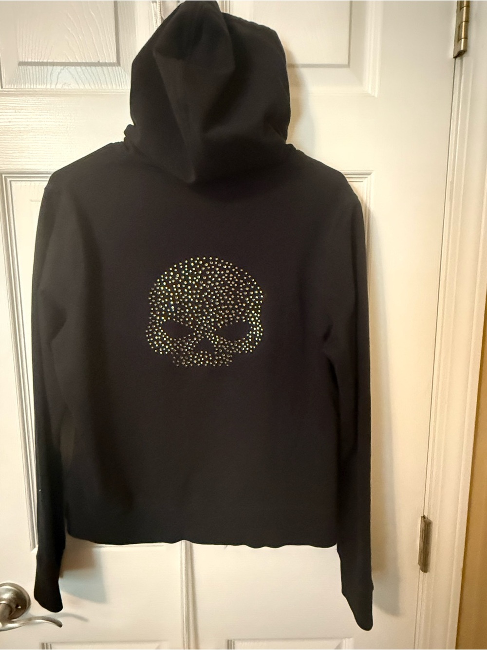 Harley-Davidson Black Hoodie with Willie G Bling skull - Picture 3 of 5